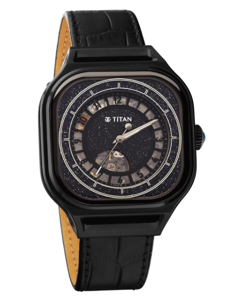 titan regalia stellar automatic aventurine dial leather strap watch for men 10008nl01 titan regalia stellar automatic aventurine dial leather strap watch for men 10008nl01